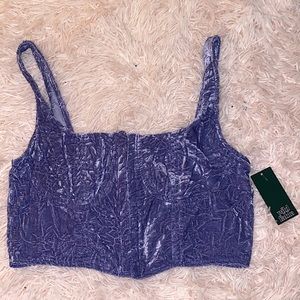 Purple Velvet Corset Top